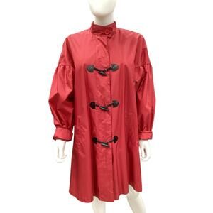 VTG Chiango By Fleet Street Raincoat Women’s Size M  Removable Plaid Lining Red